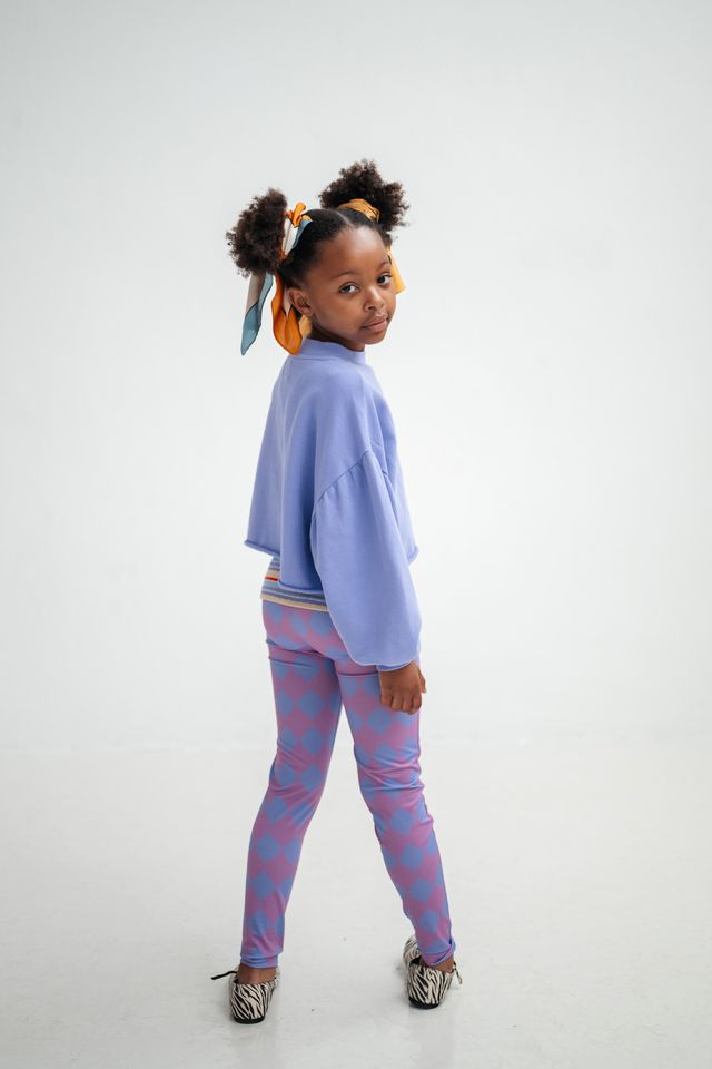 Crop Heart Sweater | Glacier Bloom