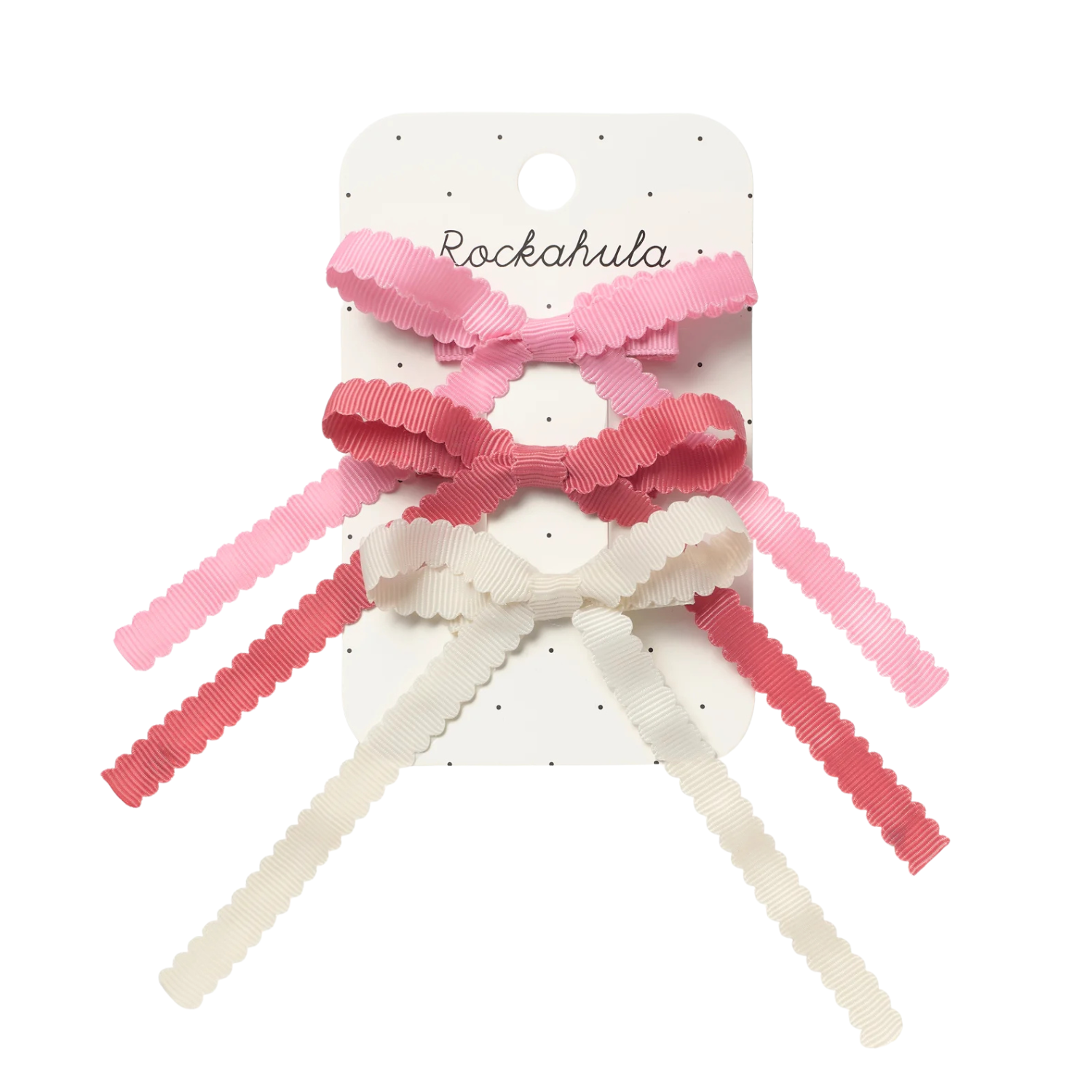 Scalloped Bow Tie Clips