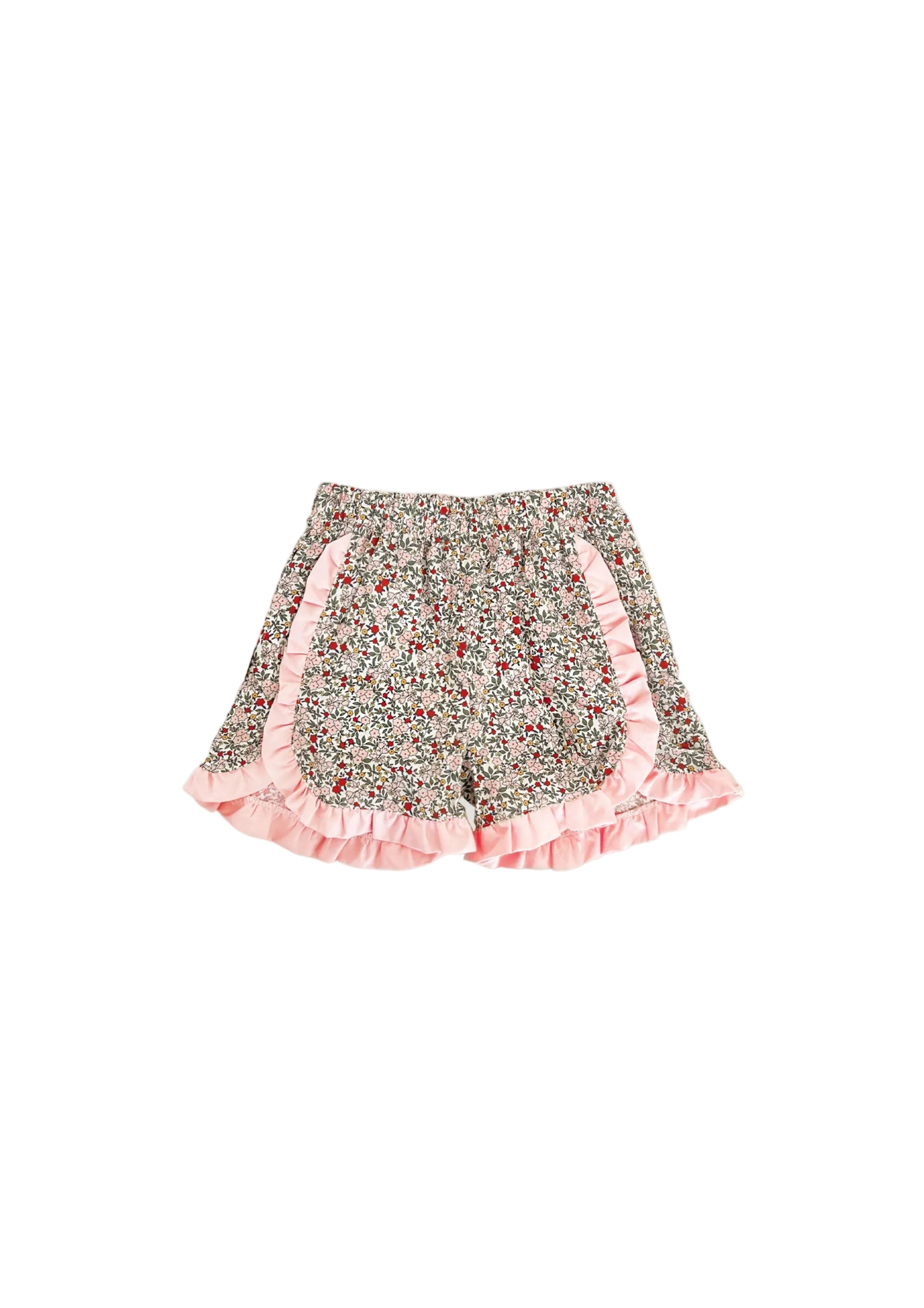 Floral Blouse & Shorts Set | Pink & Green