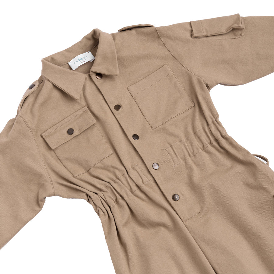 Organic Cotton Boiler Suit - Sand