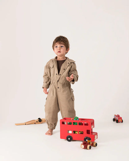 Organic Cotton Boiler Suit - Sand