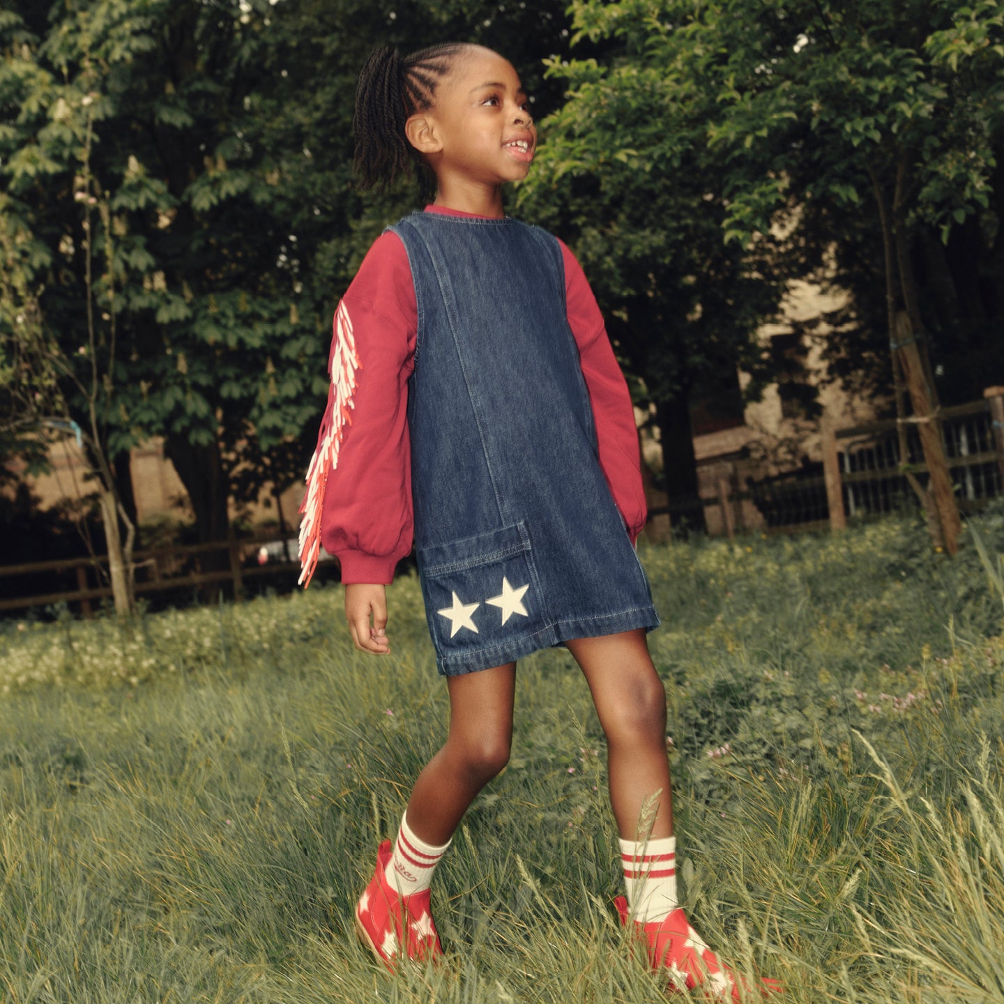 Patch Appliqué Boots | Red