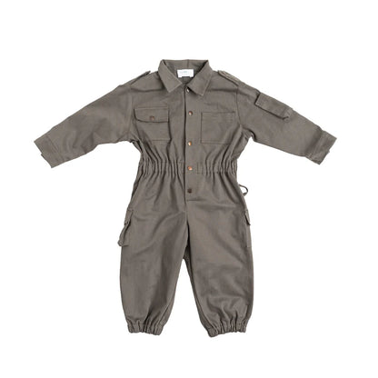 Organic Cotton Boiler Suit - Grey