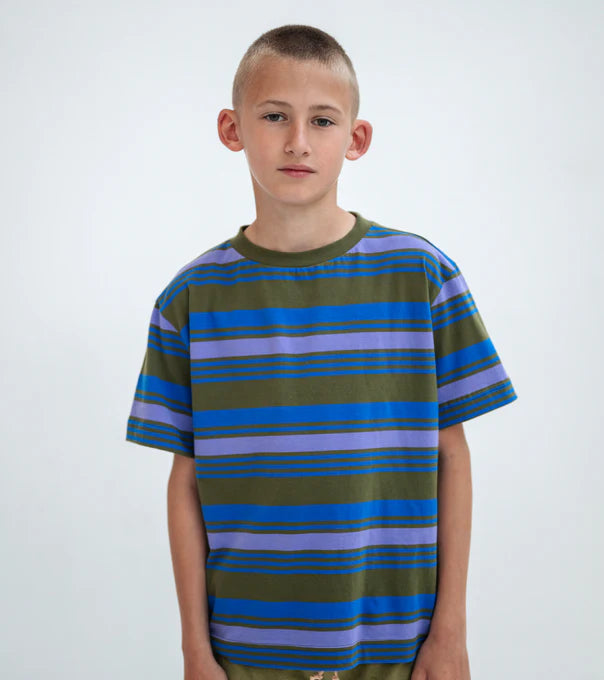 Tee Shirt | Khaki Bloom Stripe