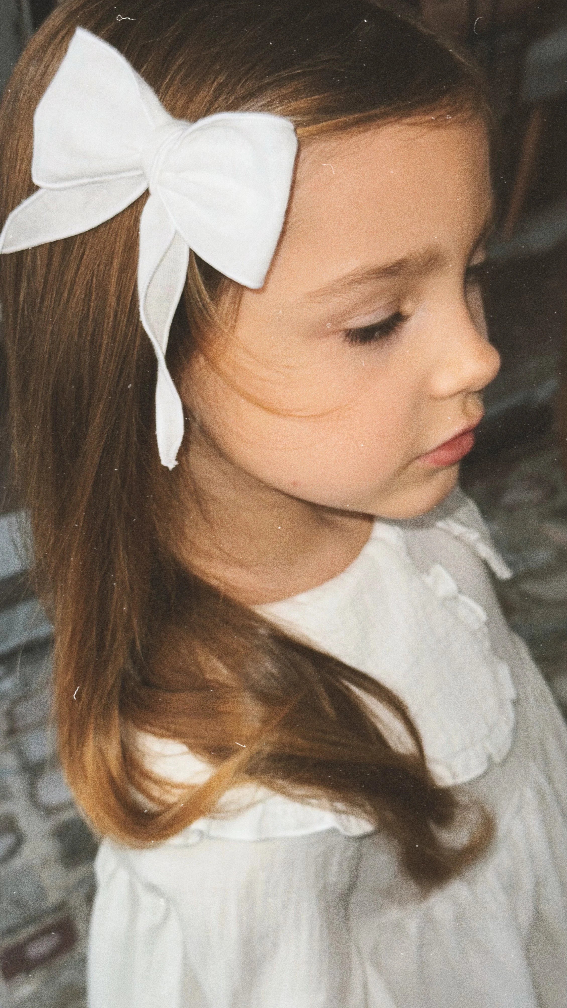 Bow Hair Clip | White Muslin