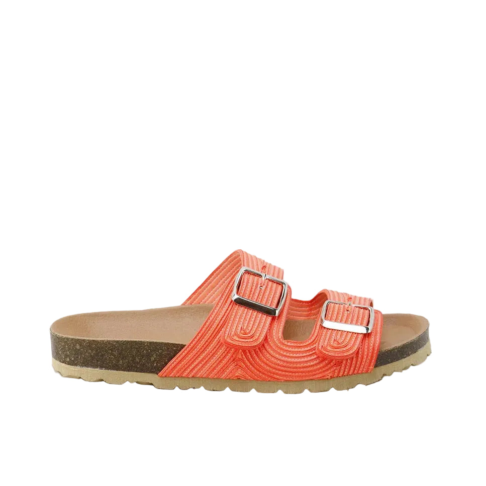 Bio Sandals with Buckles | Fluorescent Coral