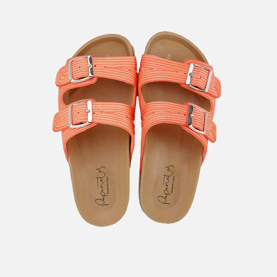 Bio Sandals with Buckles | Fluorescent Coral