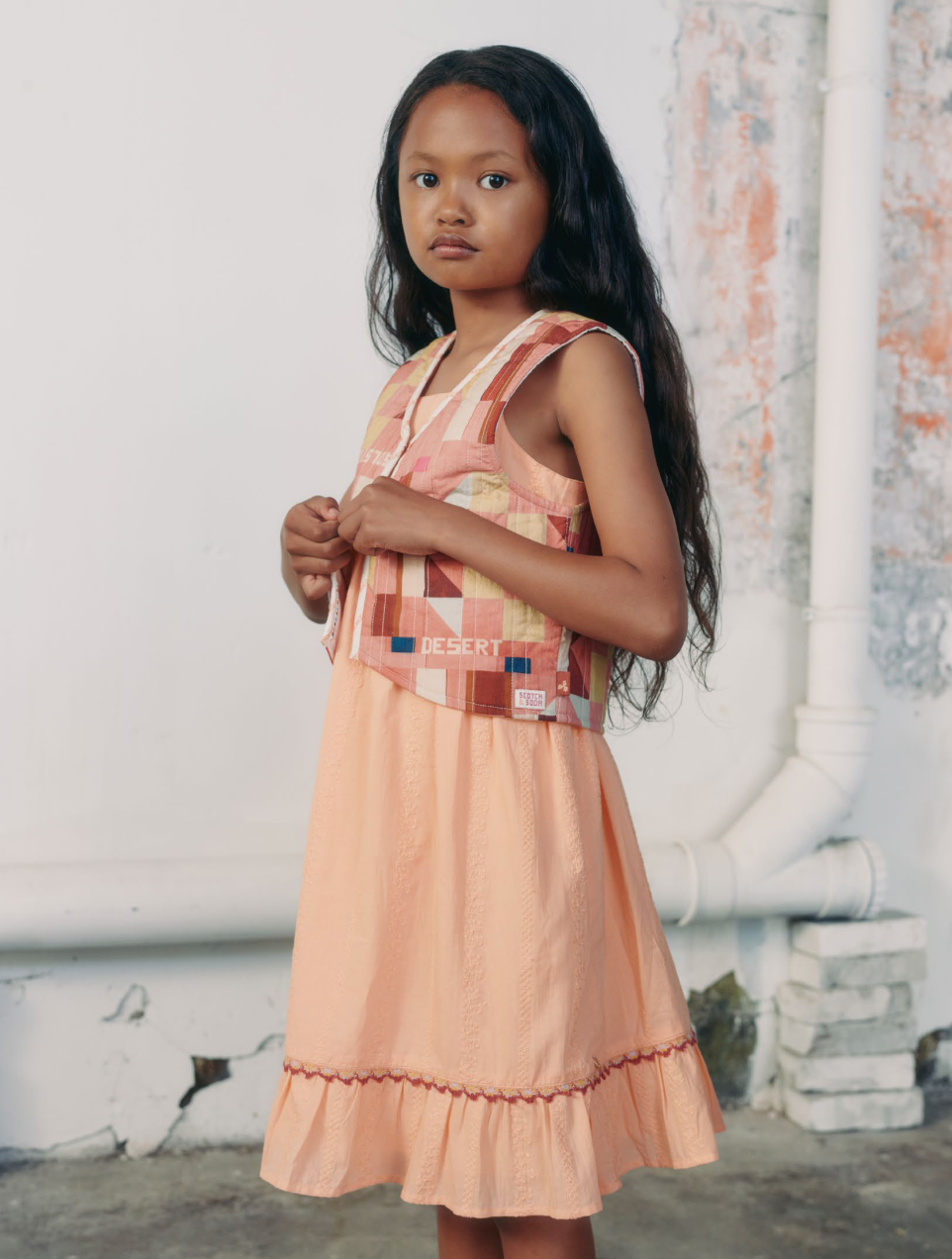 Patchwork Gilet Skirt Set | Canyon Clay
