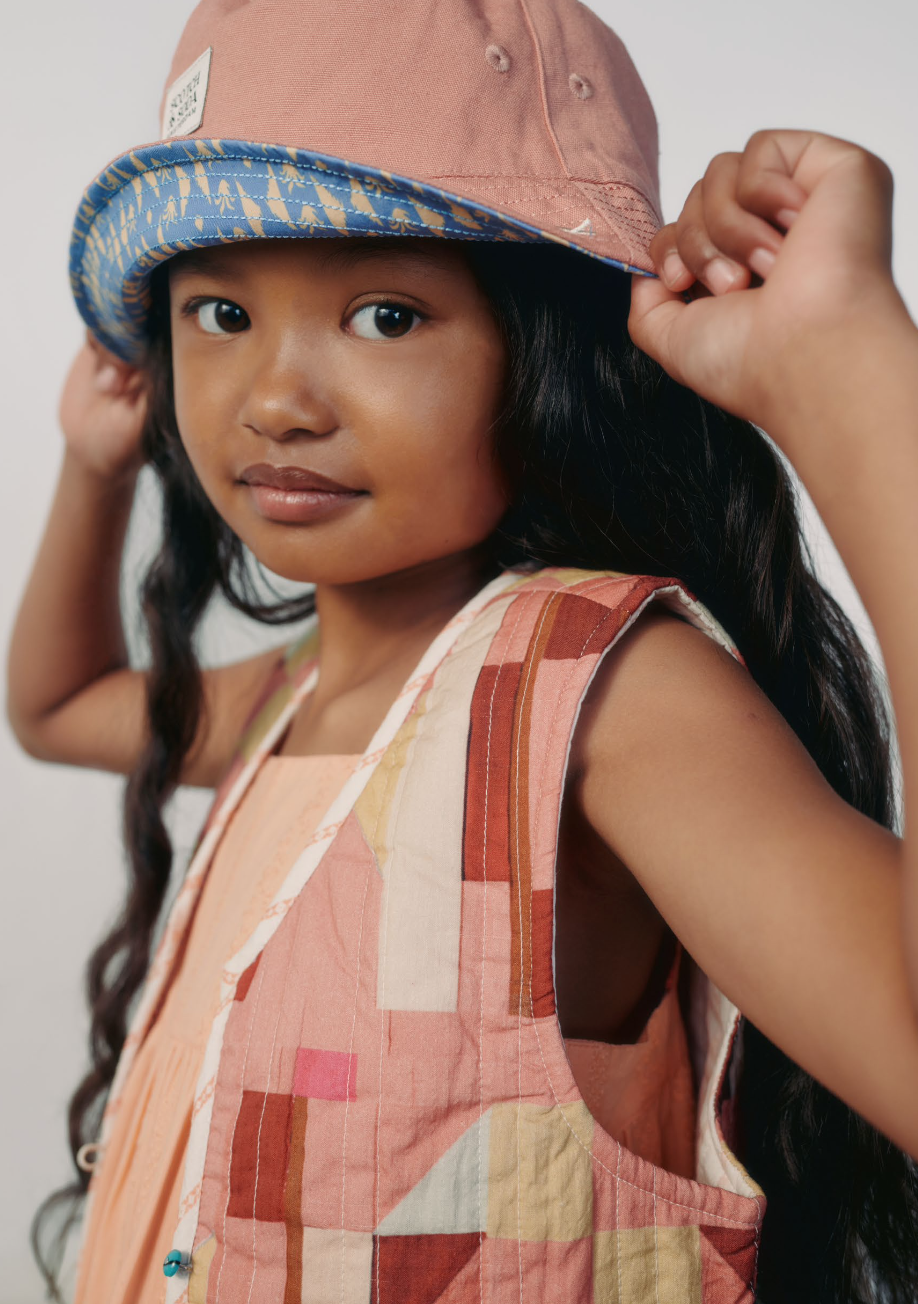 Patchwork Gilet Skirt Set | Canyon Clay