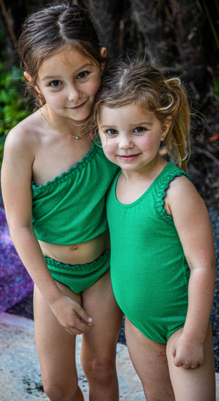 Crochet Trim Bikini | Kelly Green