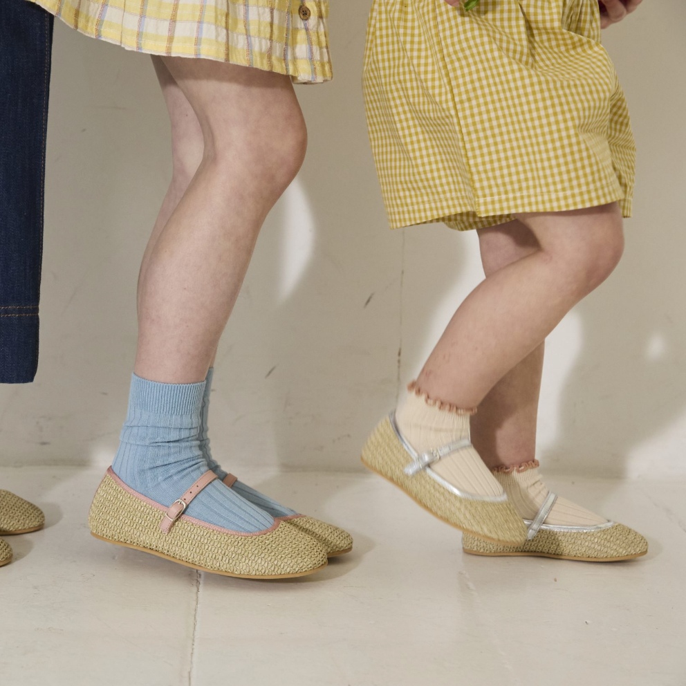 Aurelie Buckle Shoes | Natural Raffia Silver