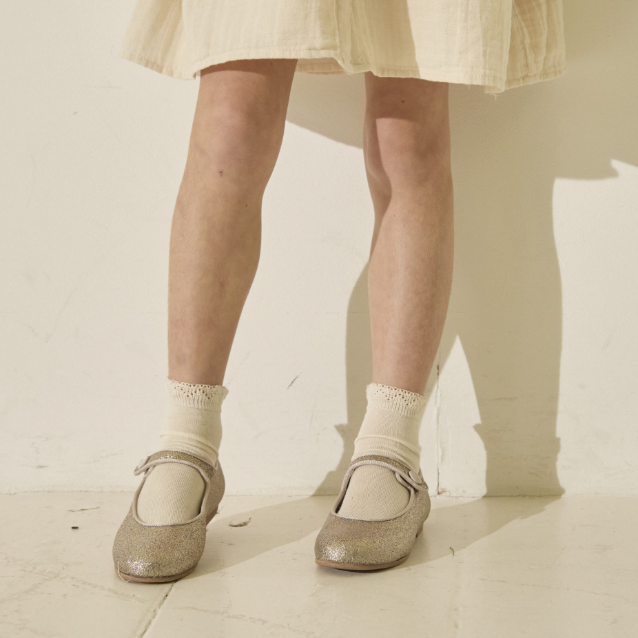 Glittery Shoes | Old Gold
