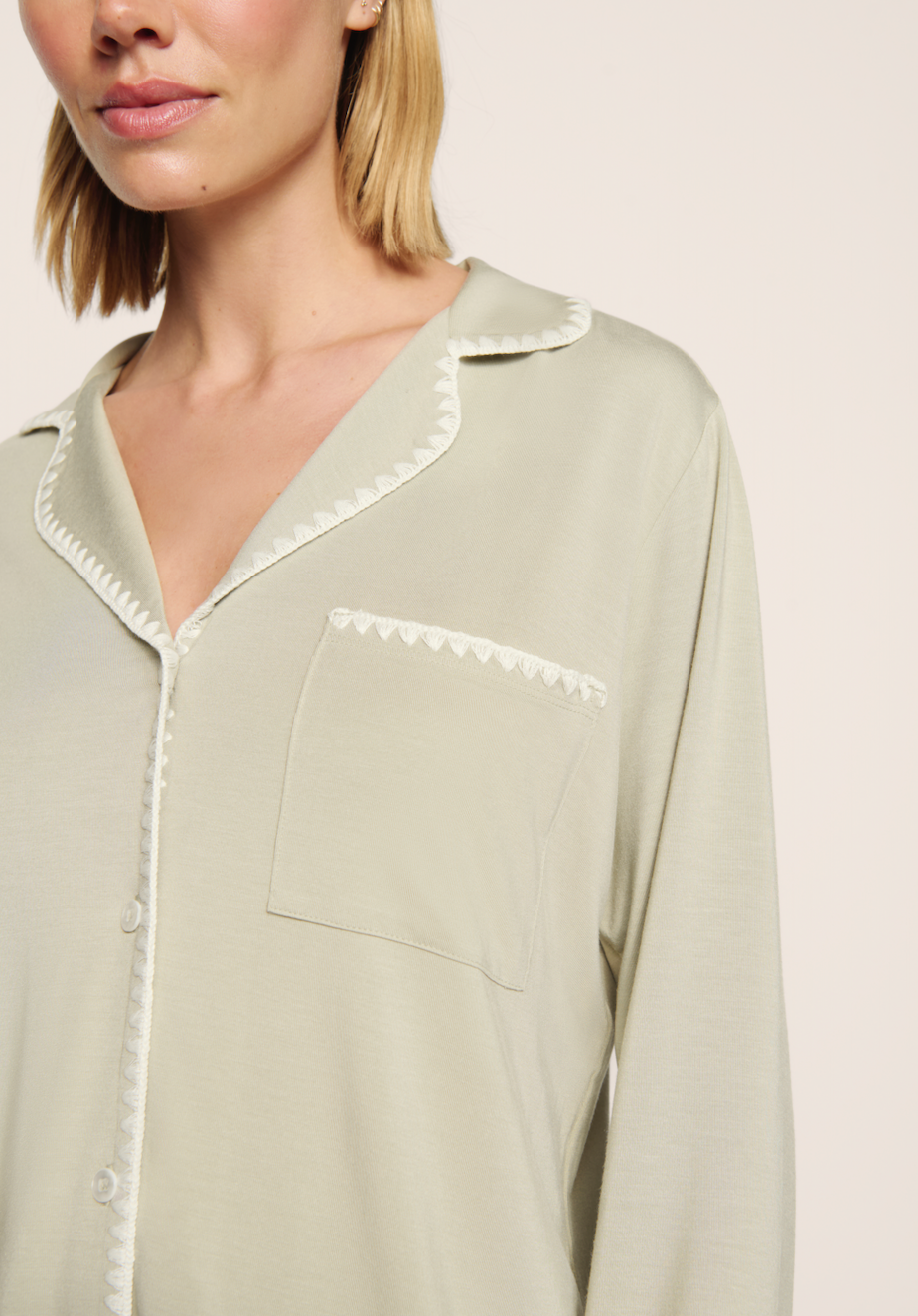Womens Frida Long PJ Set | Sandstone