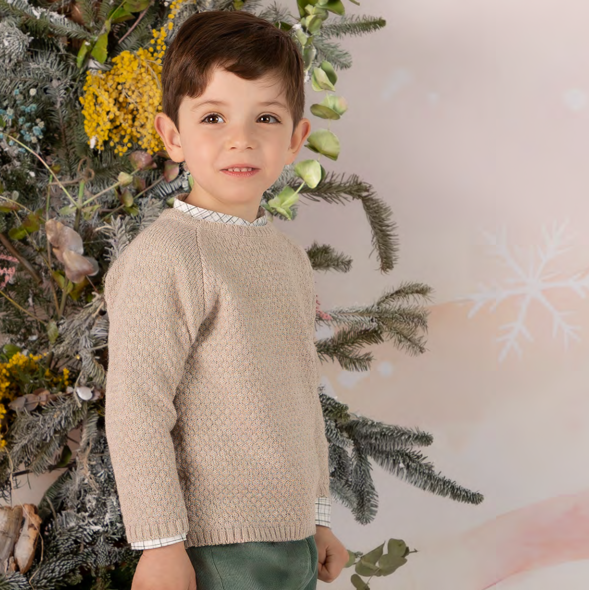 Knit Sweater & Green Shorts Set