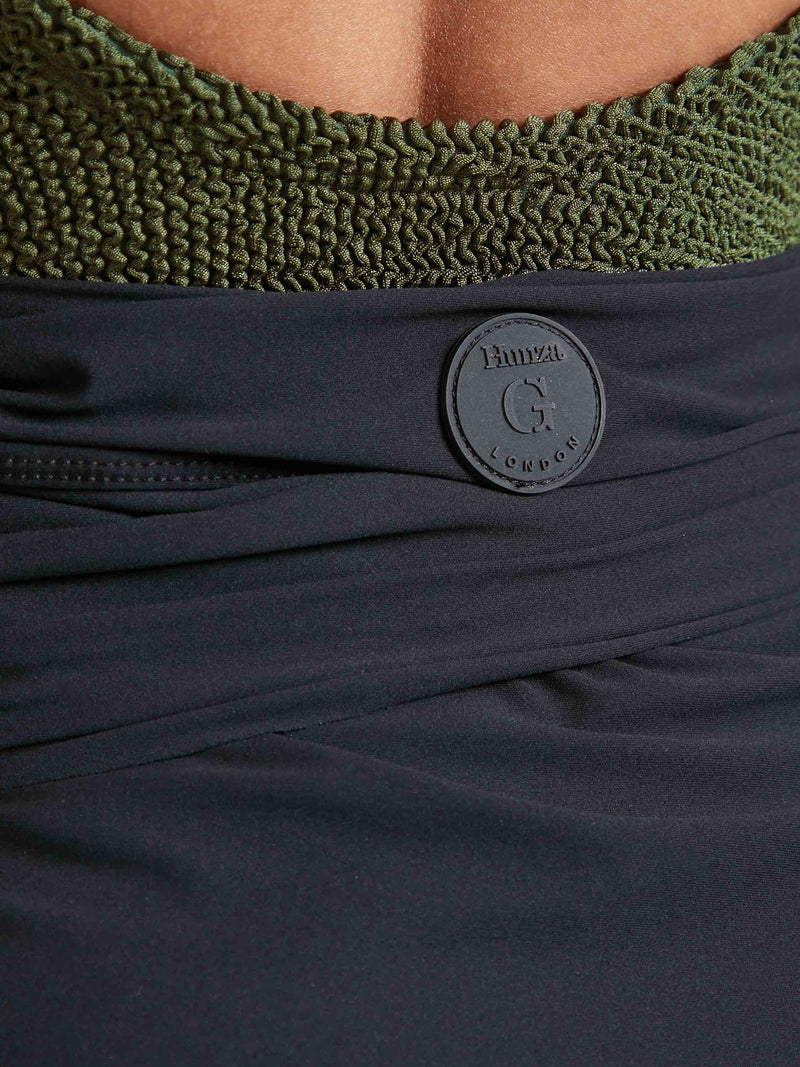 Womens Short Sarong | Black