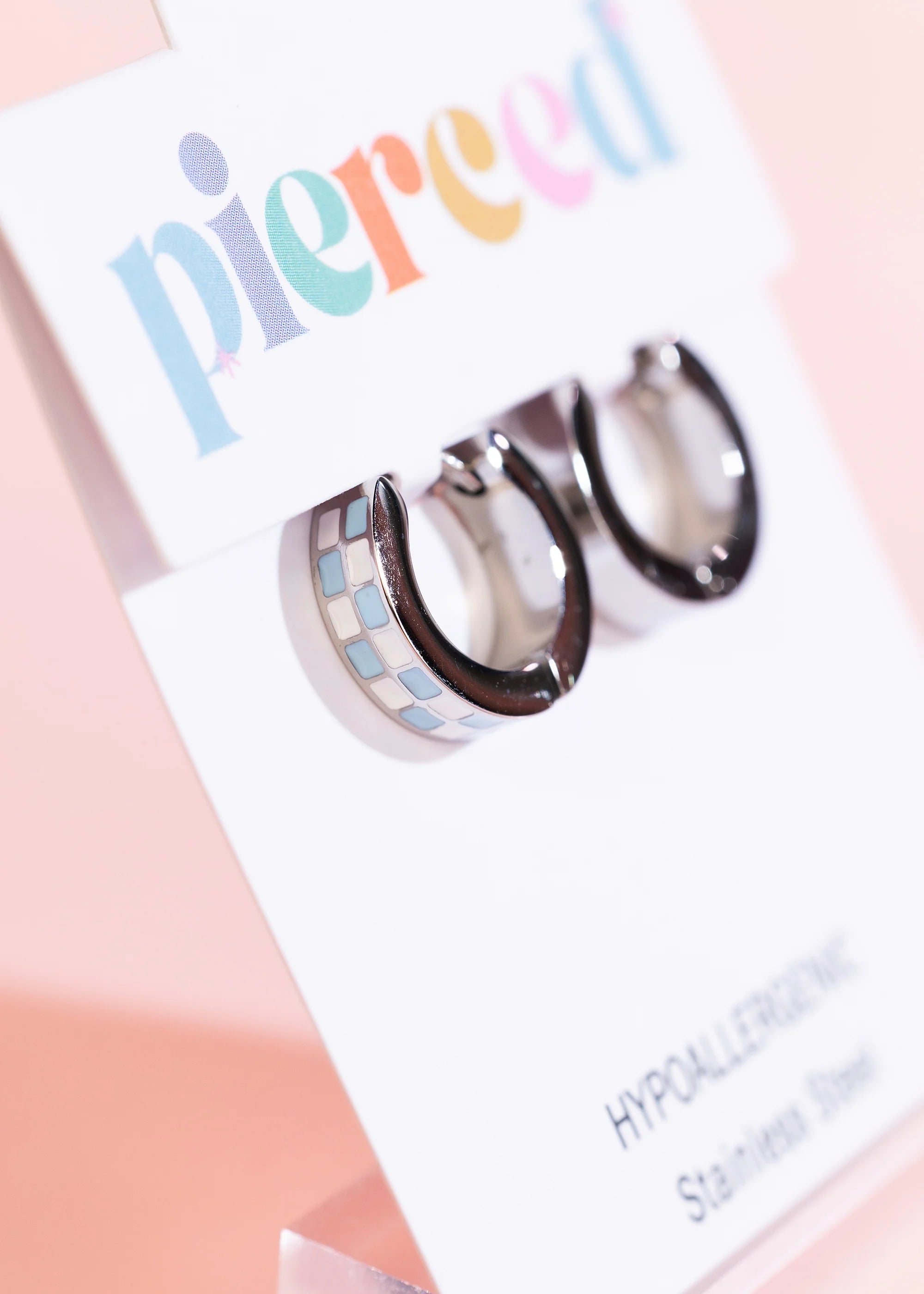 Silver Checkered Huggies