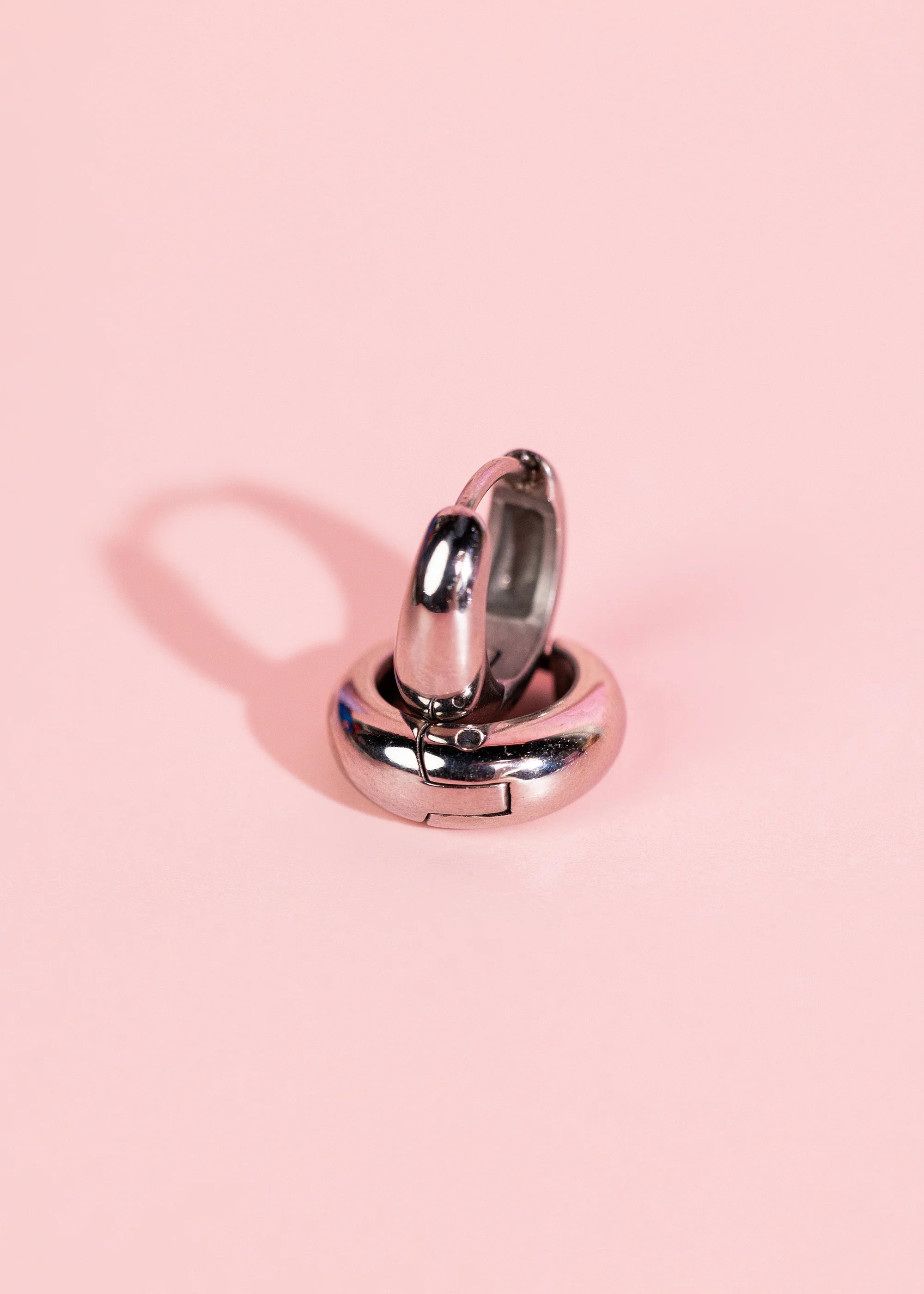 Silver Small Teardrop Huggies