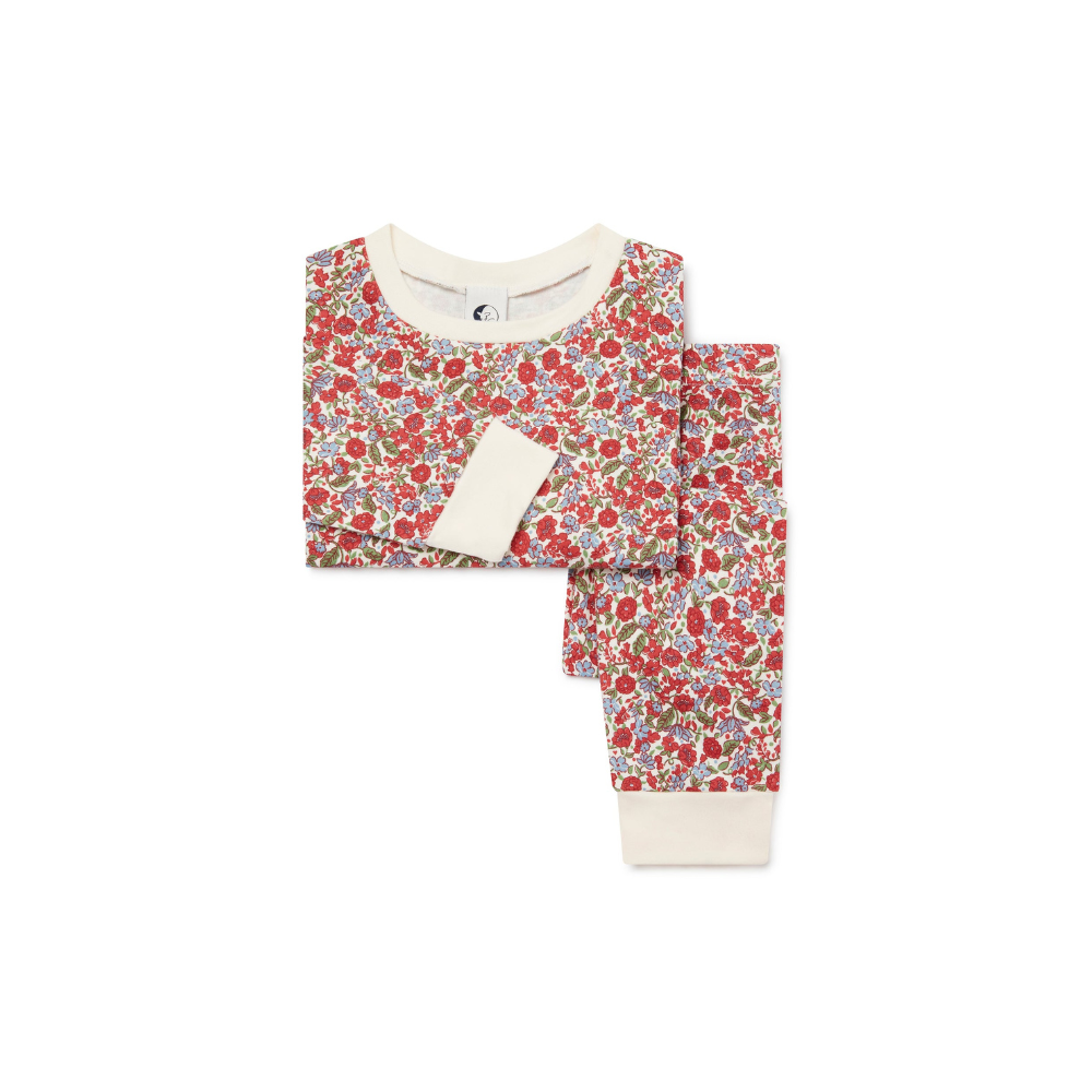 Kids Classic Pyjama Set | Red Floral