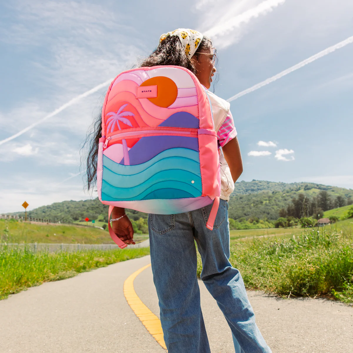 Kane Double Pocket Backpack | Sunset Puffer