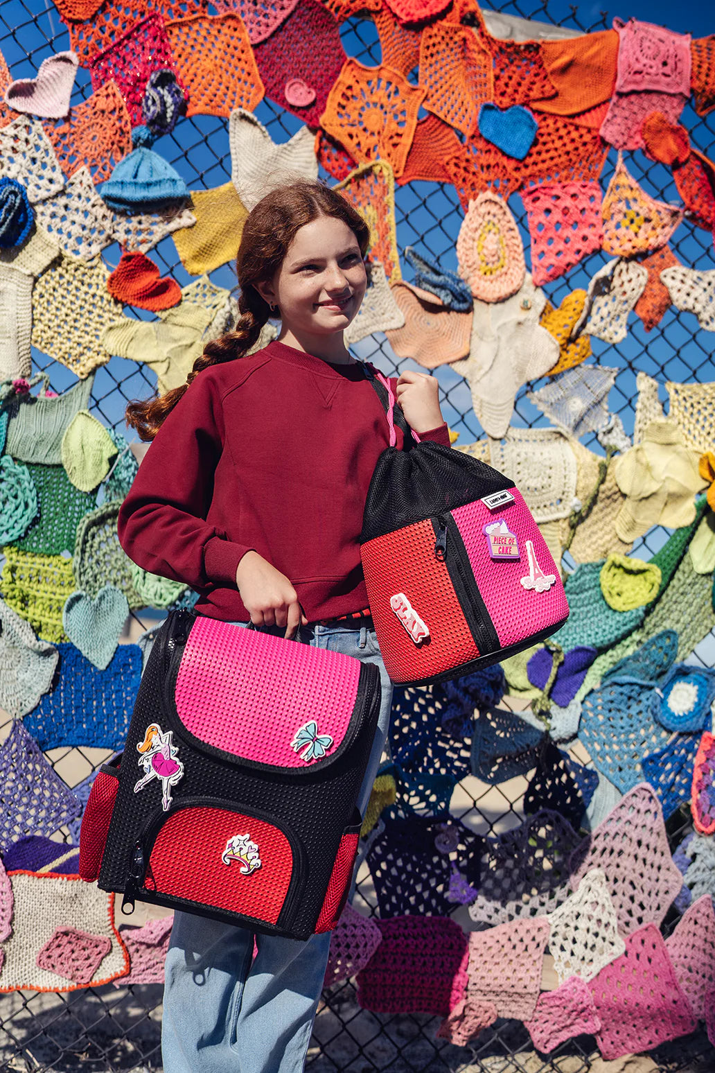 Sophy Zippered Bag | Scarlet Red