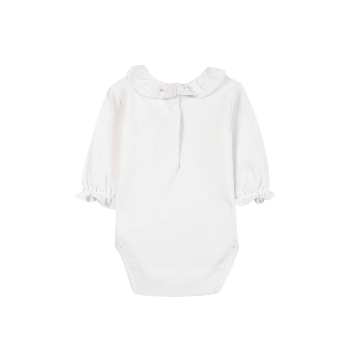 Embroidered Ruffled Collar Romper | Rose