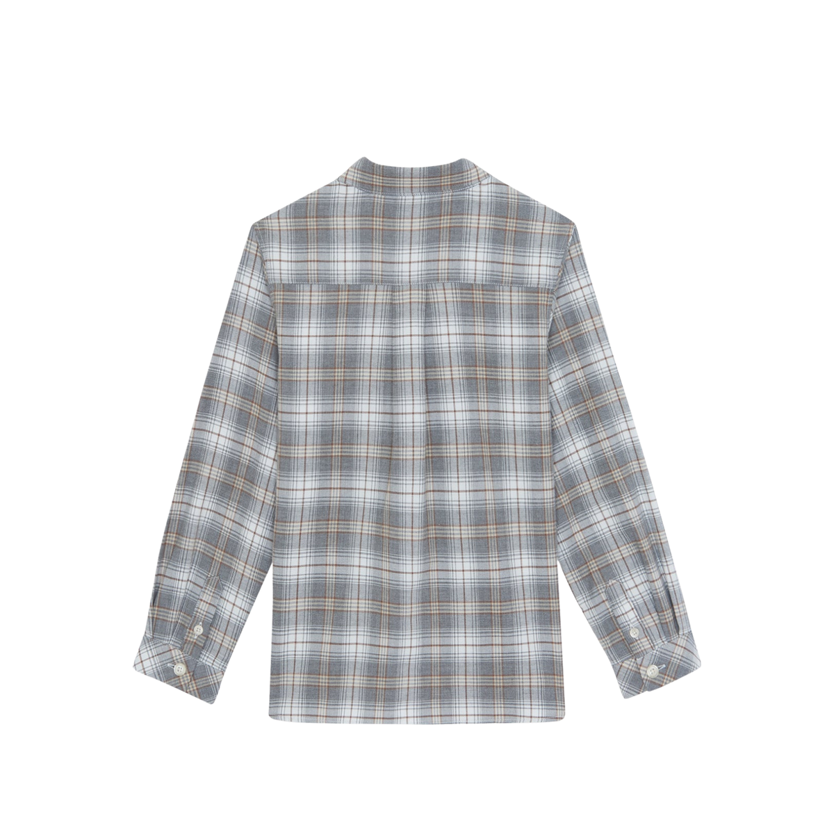 Cotton Check Shirt | Grey