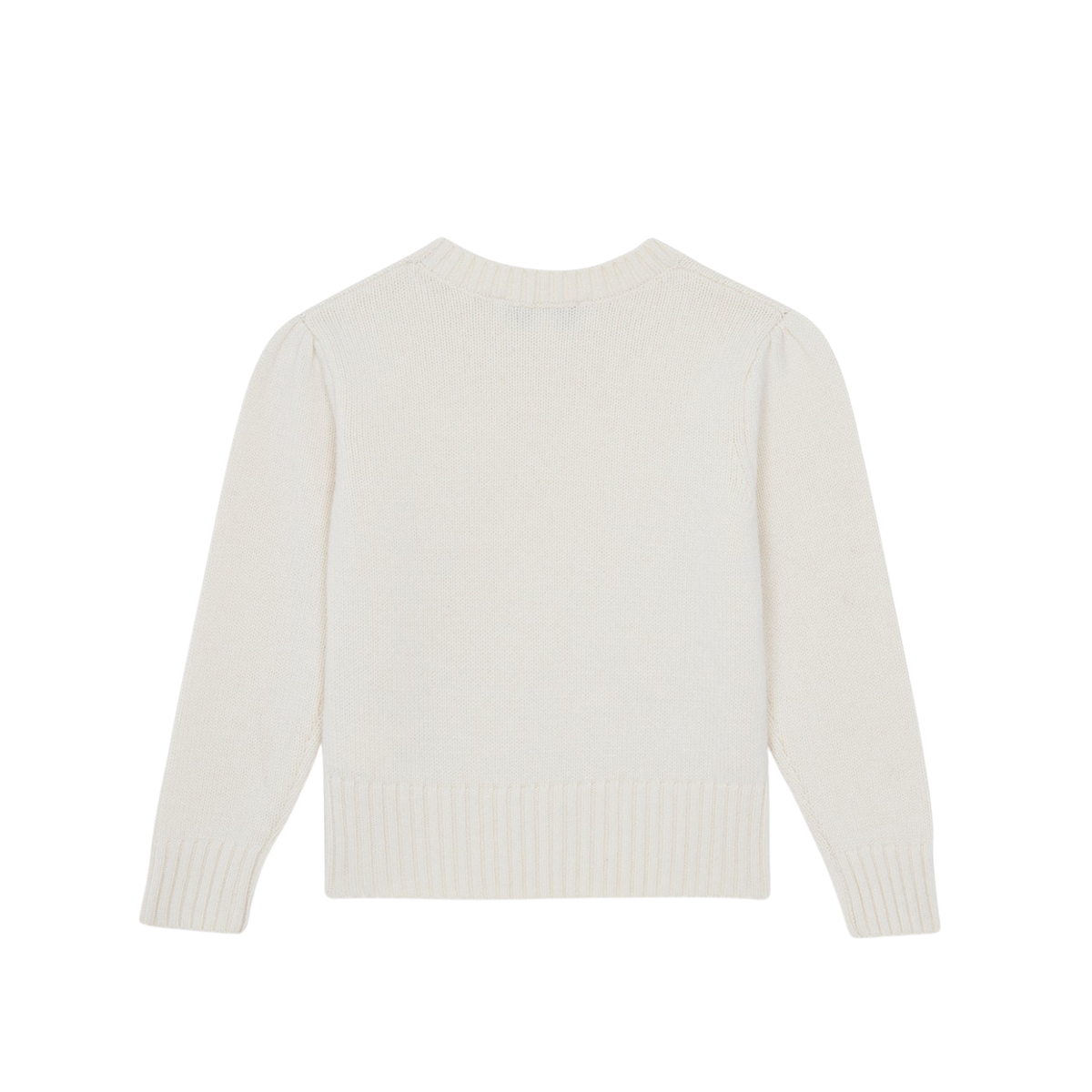 Flower Embroidery Sweater | Ecru