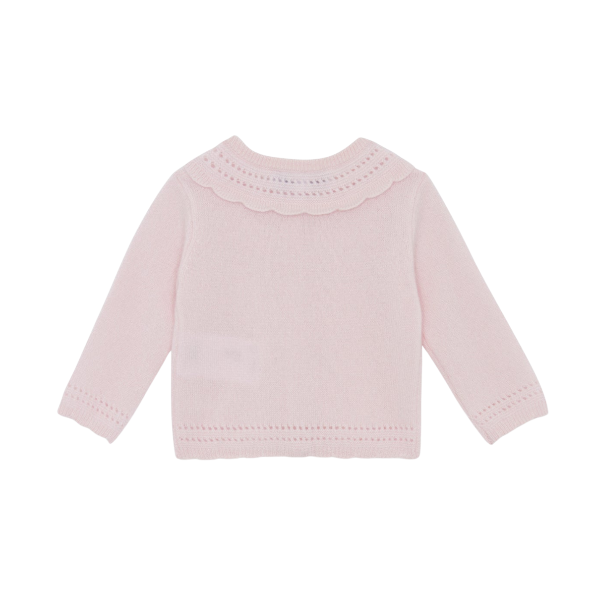 Cashmere Scalloped Cardigan | Rose