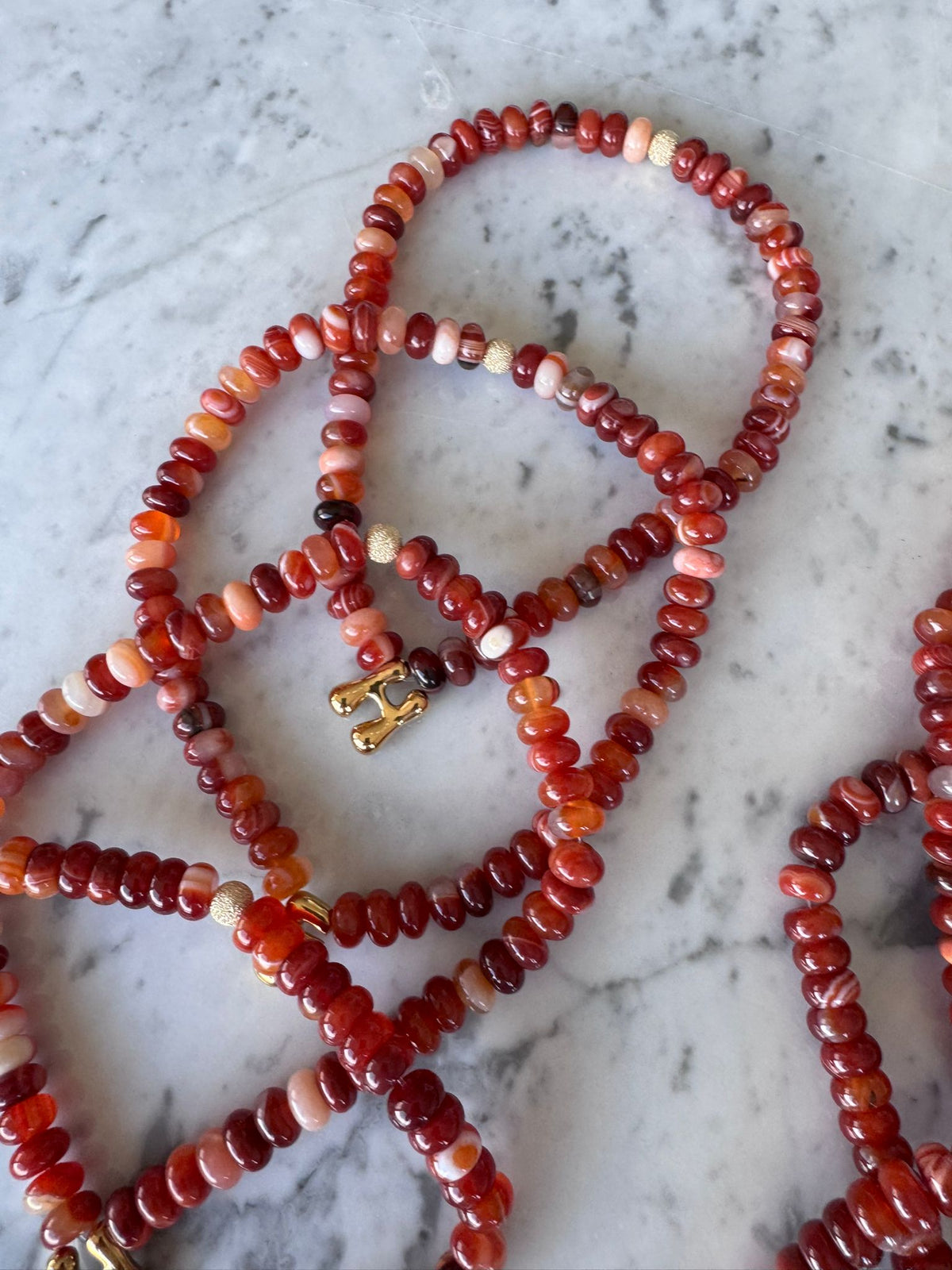 Initial Necklace | Terracotta Glow