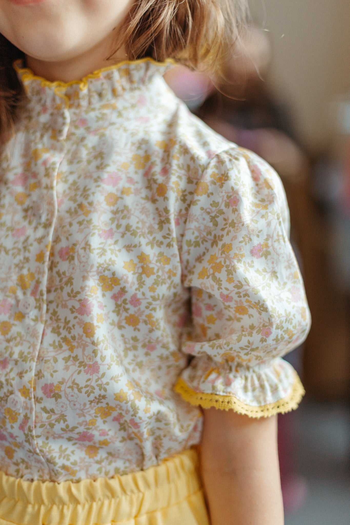 Mia Blouse Cotton | Yellow