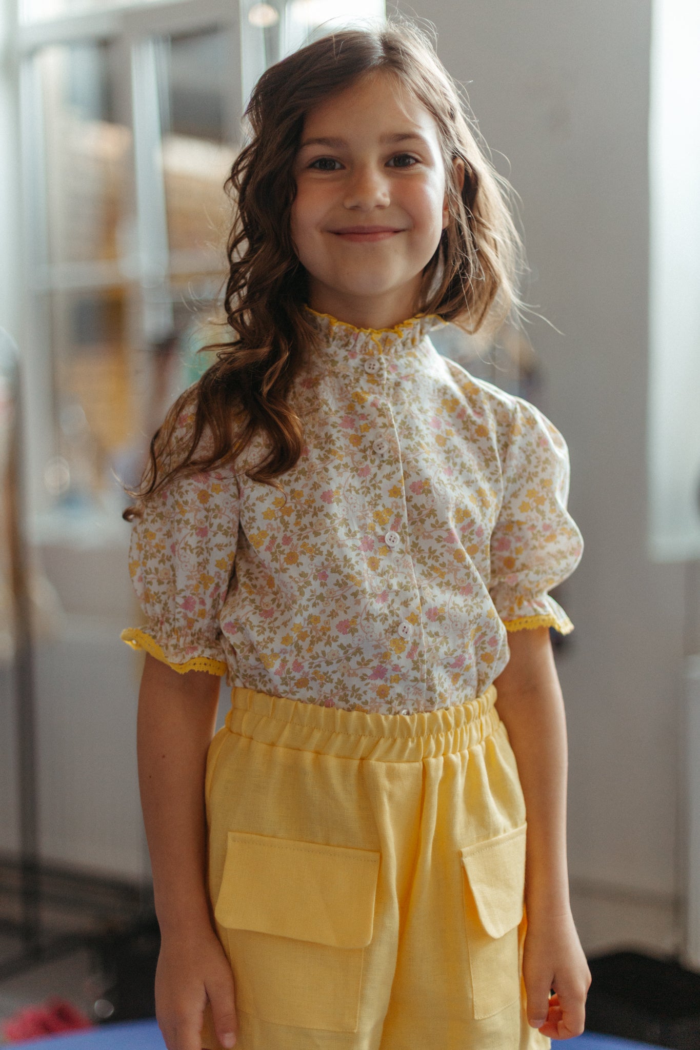 Mia Blouse Cotton | Yellow