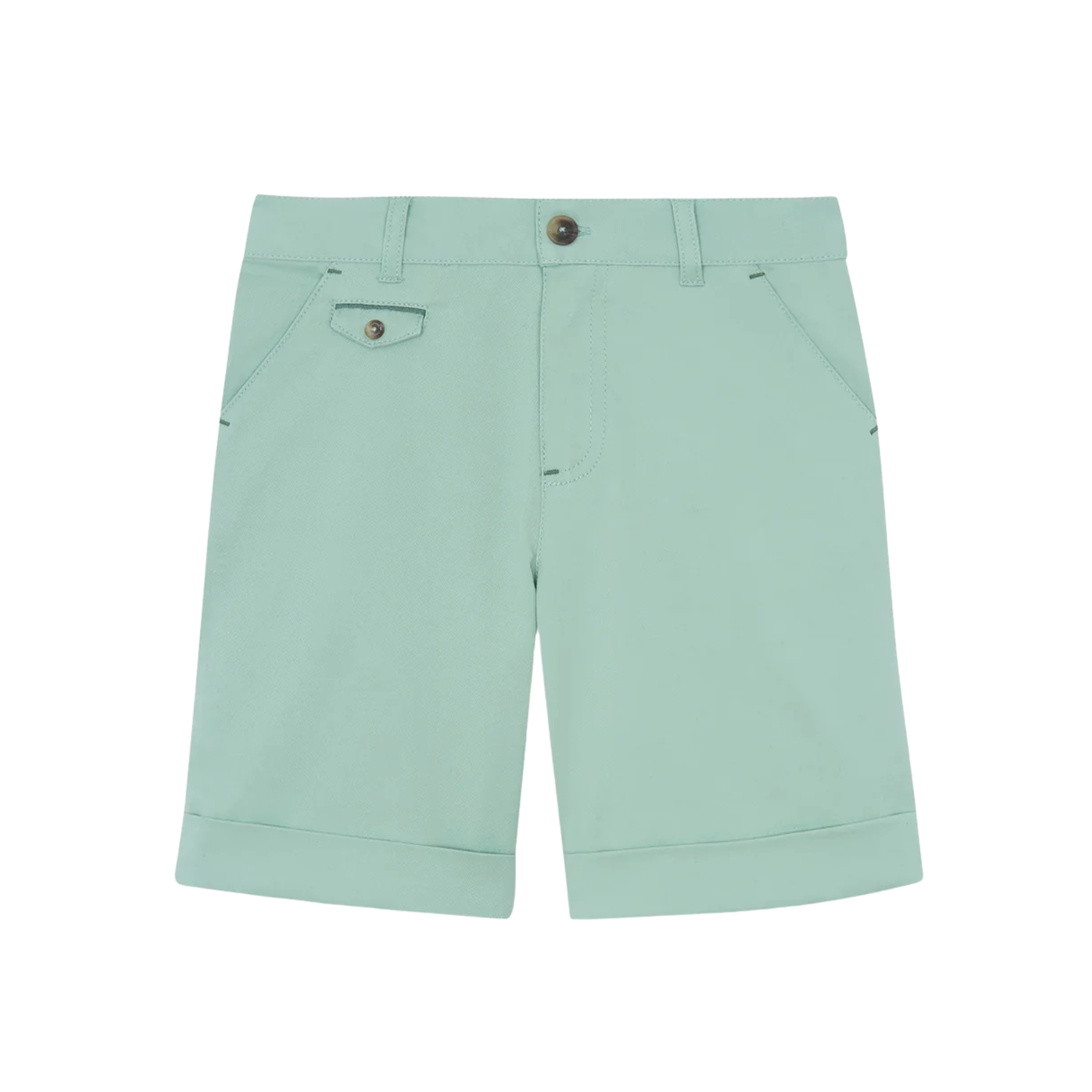 Twill Cotton Shorts | Sage