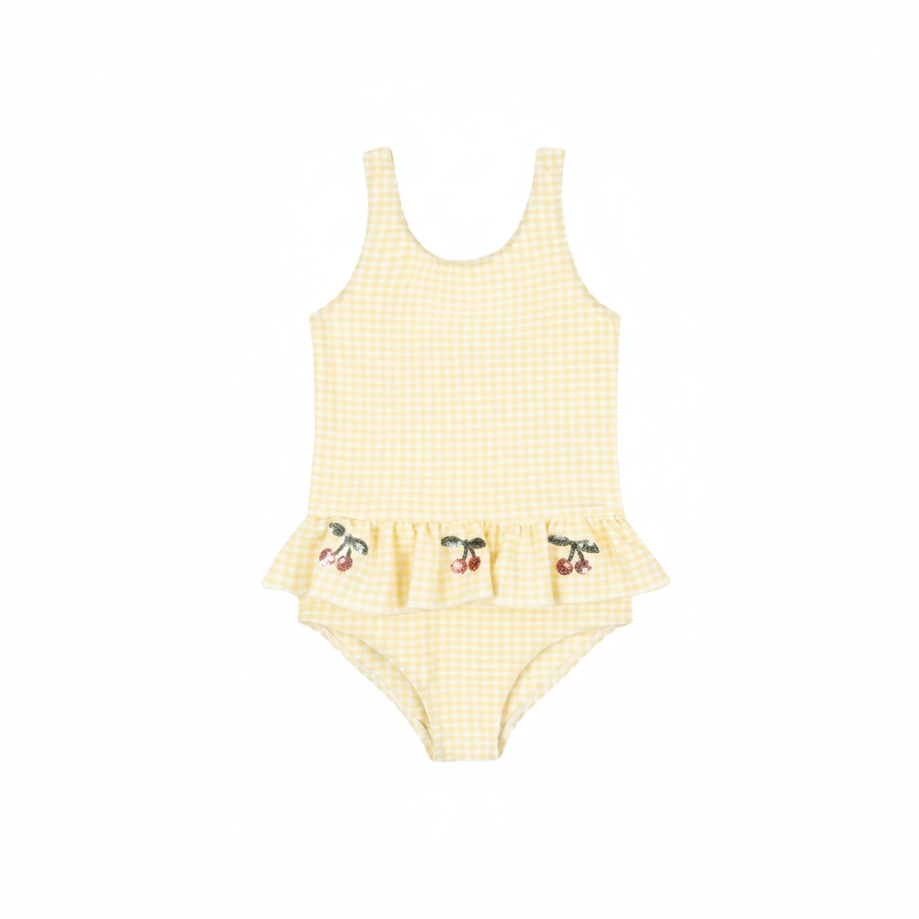 Etta Swimsuit | Banana Almond Check