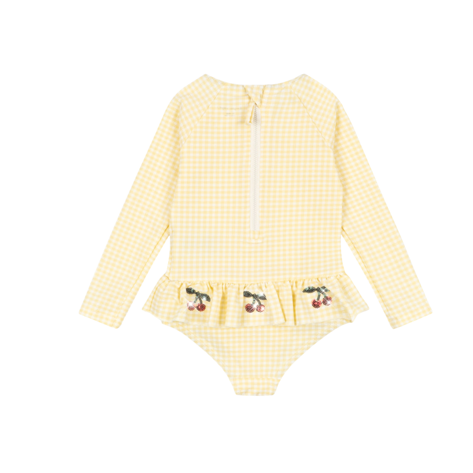 Etta Long Sleeve Swimsuit | Banana Almond Check