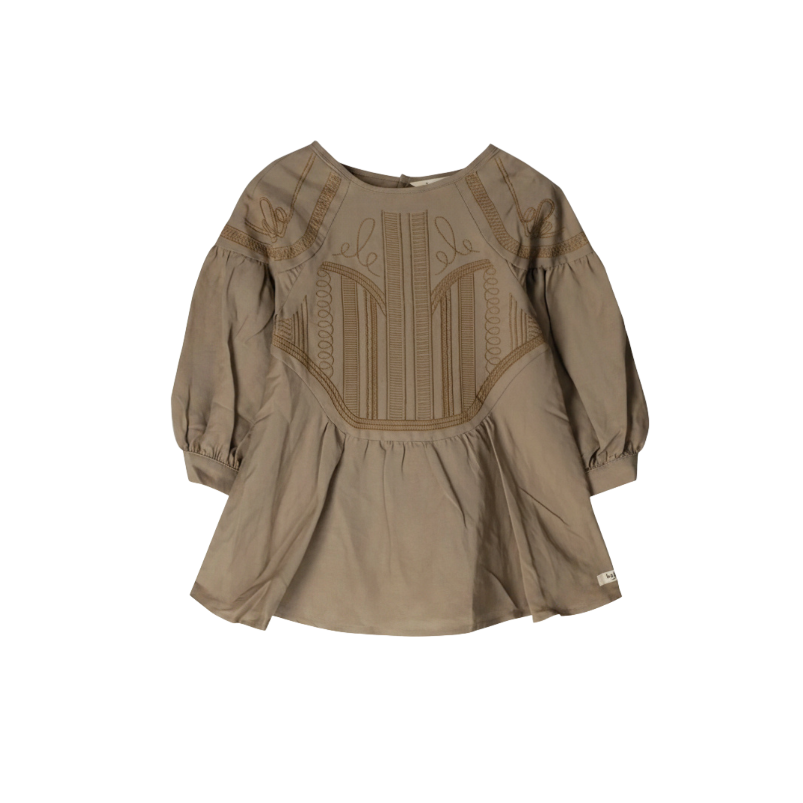 Isabella Embroidered Dress | Taupe