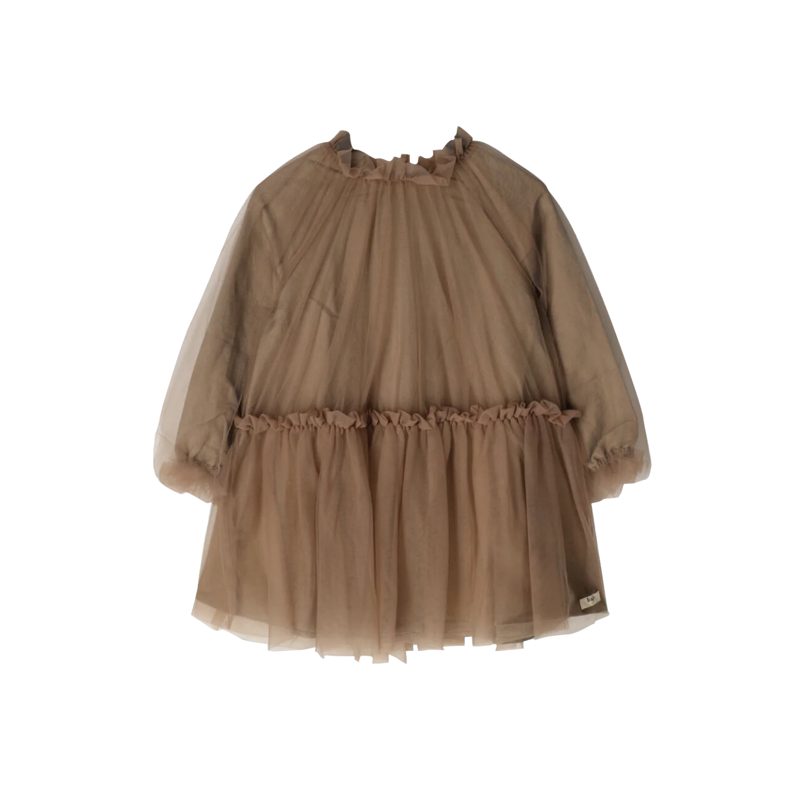 Camberly Dress in Tulle | Taupe
