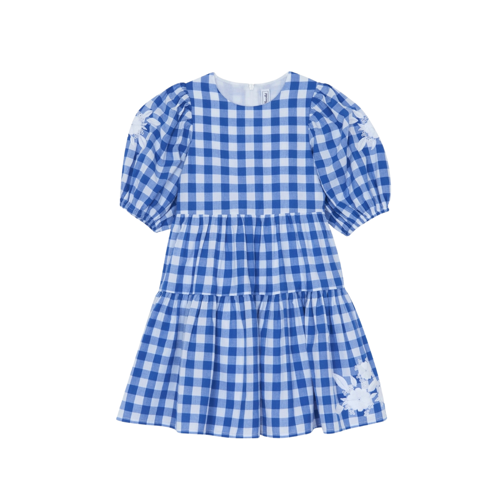 Two Tone Gingham Dress | Blue Electric