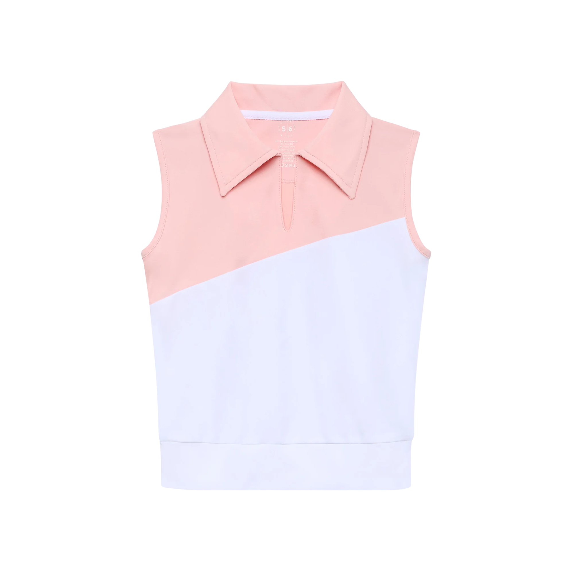 Half Court Tank | Pink and White