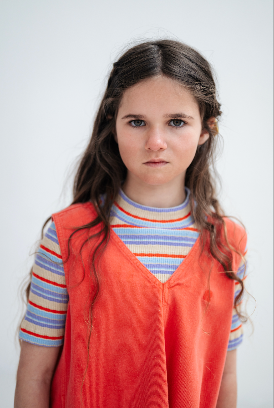 Pinafore Dress | Washed Flame Red