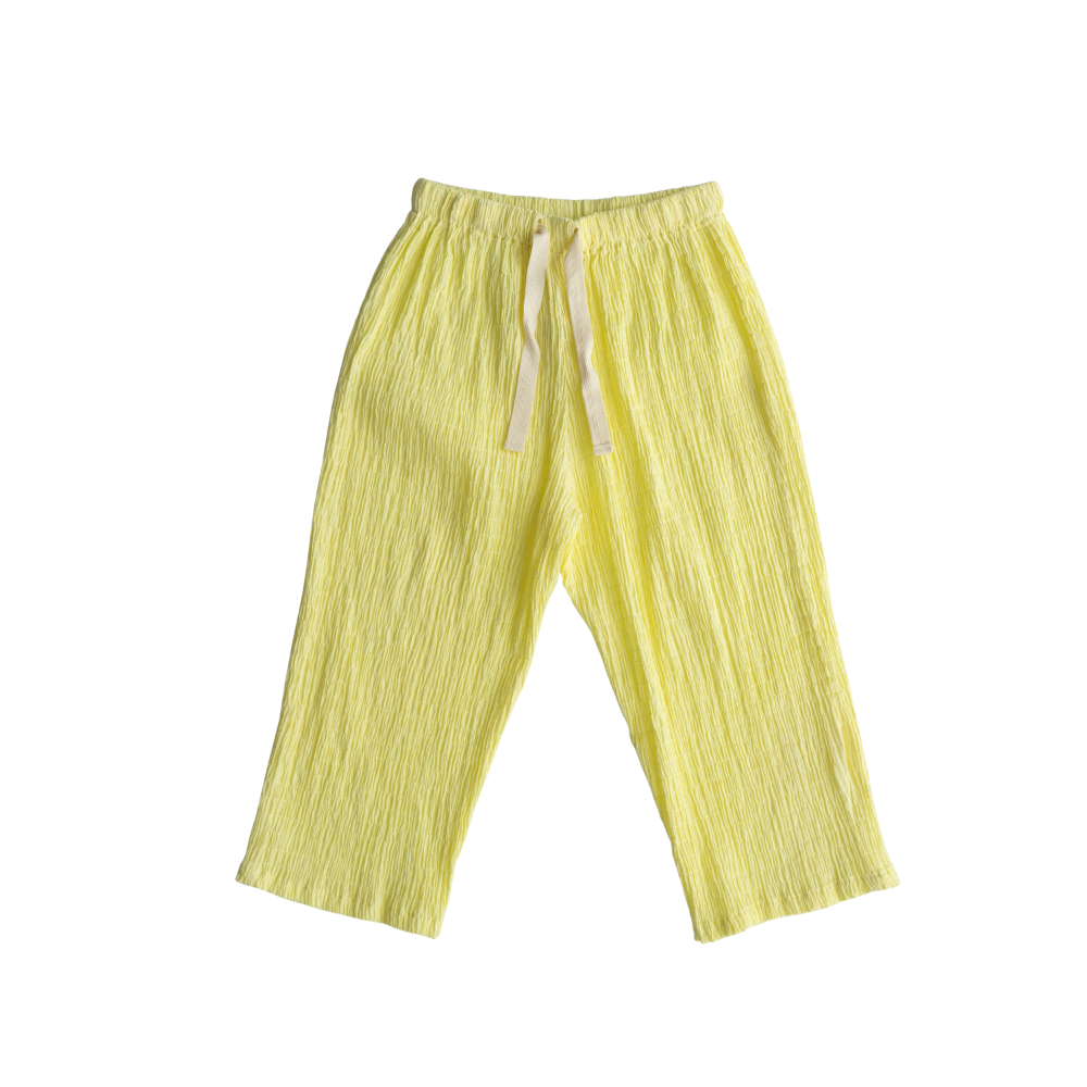 Ziggy Top with Paloma Pant Cringkle Set | Yellow