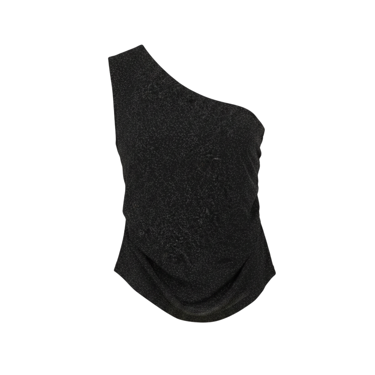 Tropical One-Shoulder Top | Black