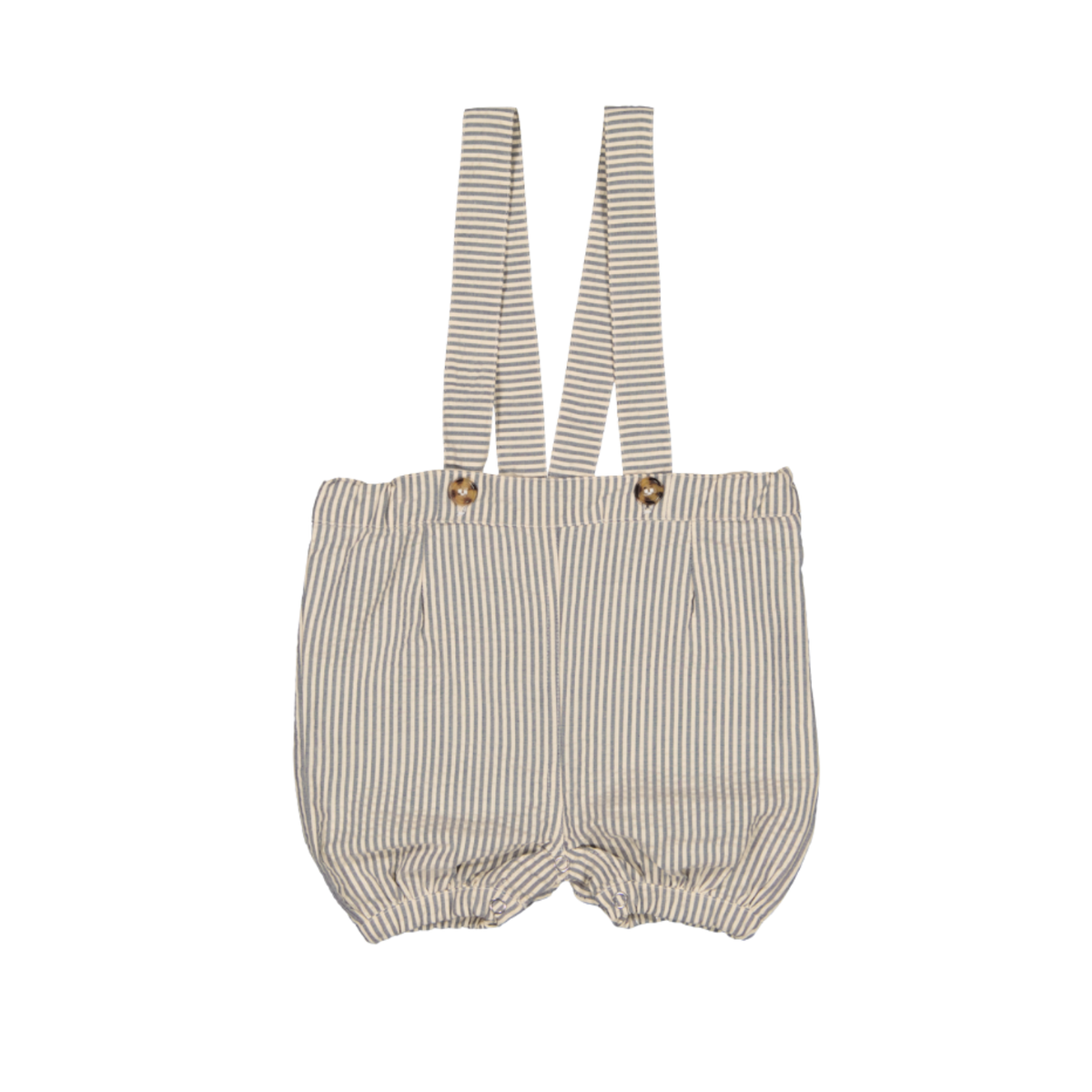 Olive Bloomer | Fine Blue Stripes