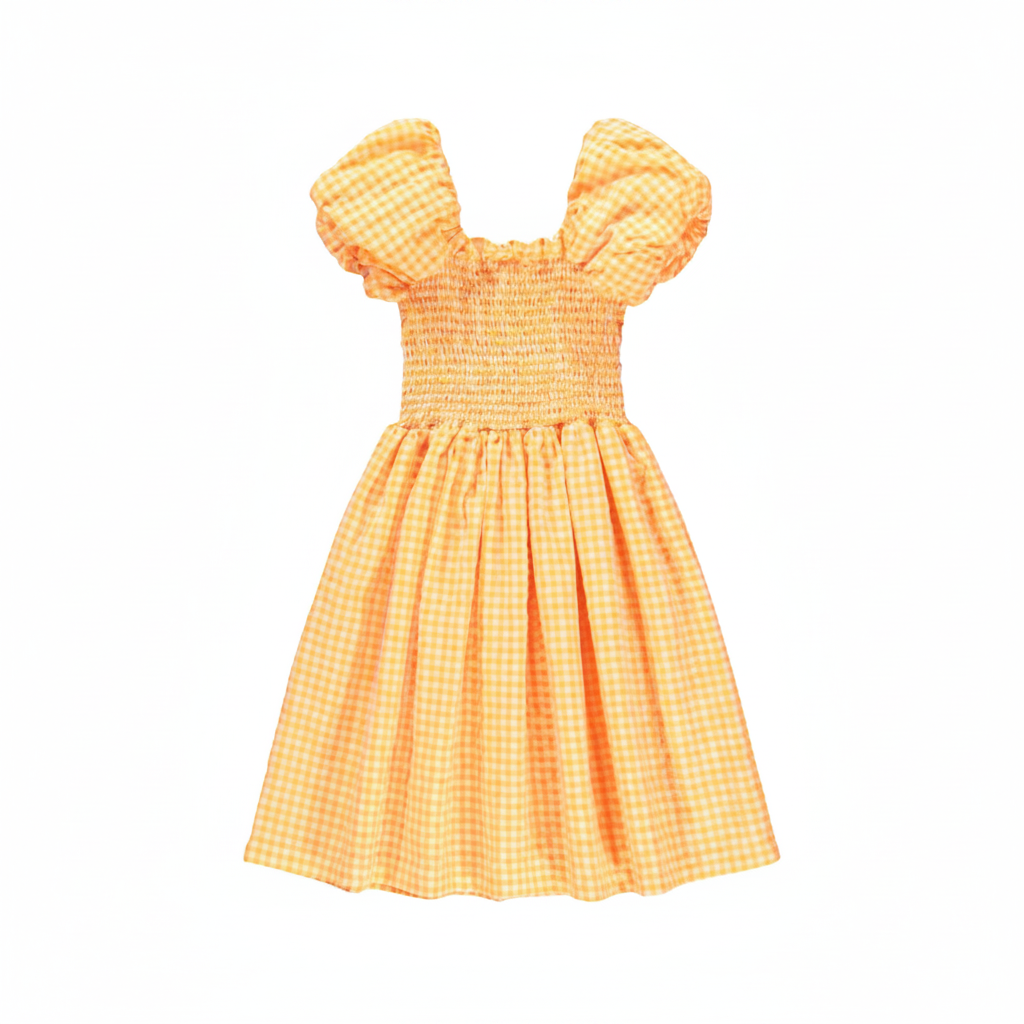 Cherisla Dress | Orange Check