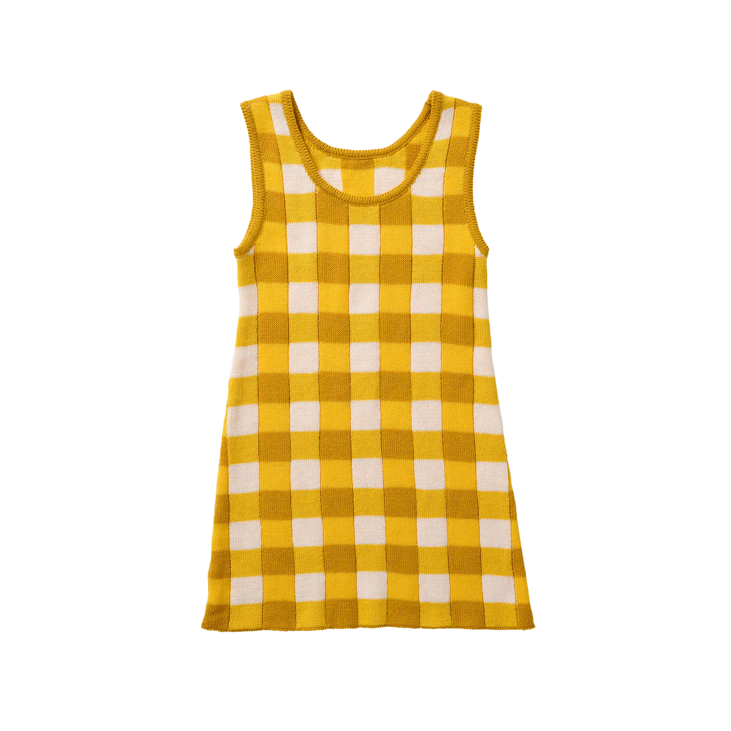 Knit Check Dress | Golden