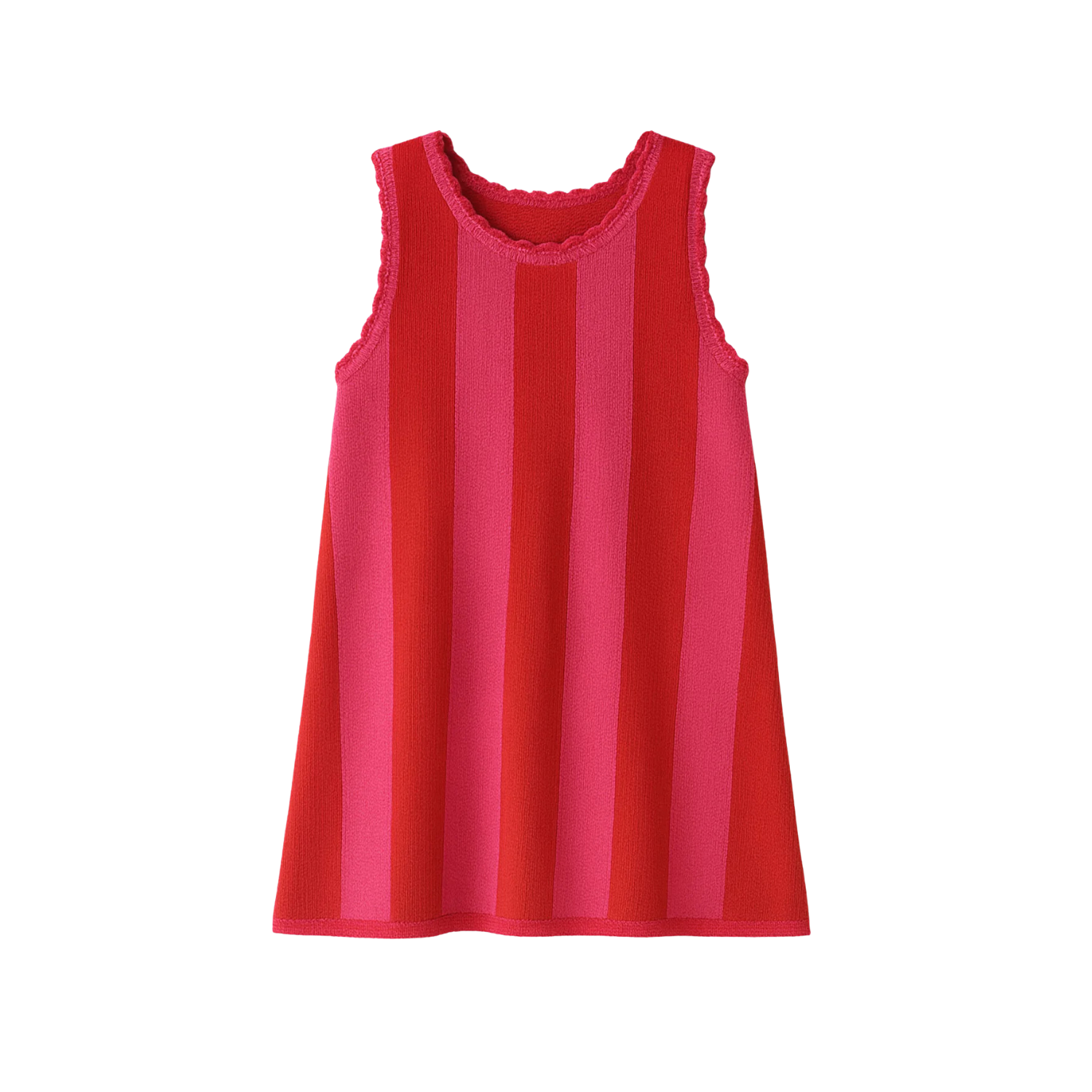 Striped Knit Mini Dress | Hot Pink