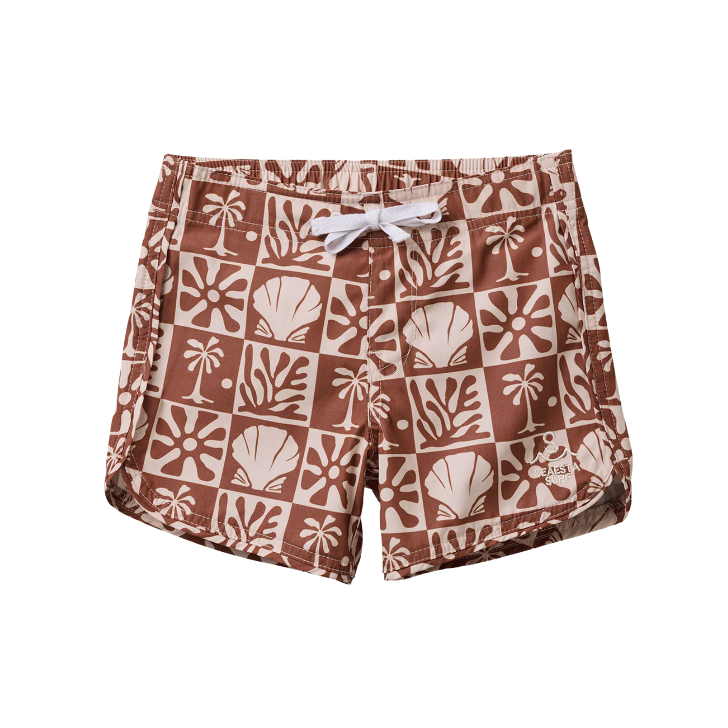 Beach Checks Boardshorts  | Coconut