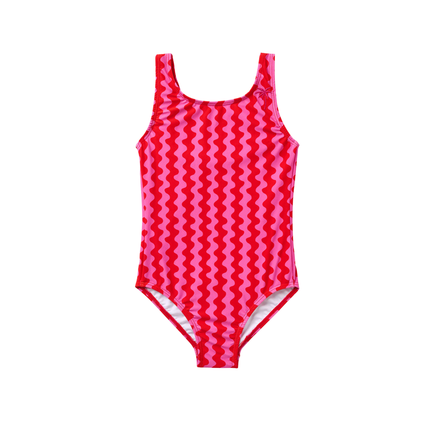 Small Waves One Piece Swimsuit | Hot Pink