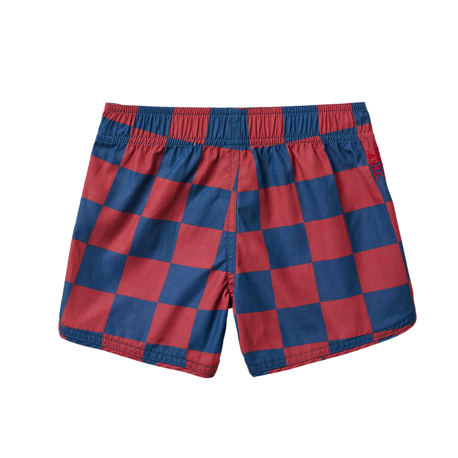 Nautical Checks Boardshorts | Navy Blue and Red