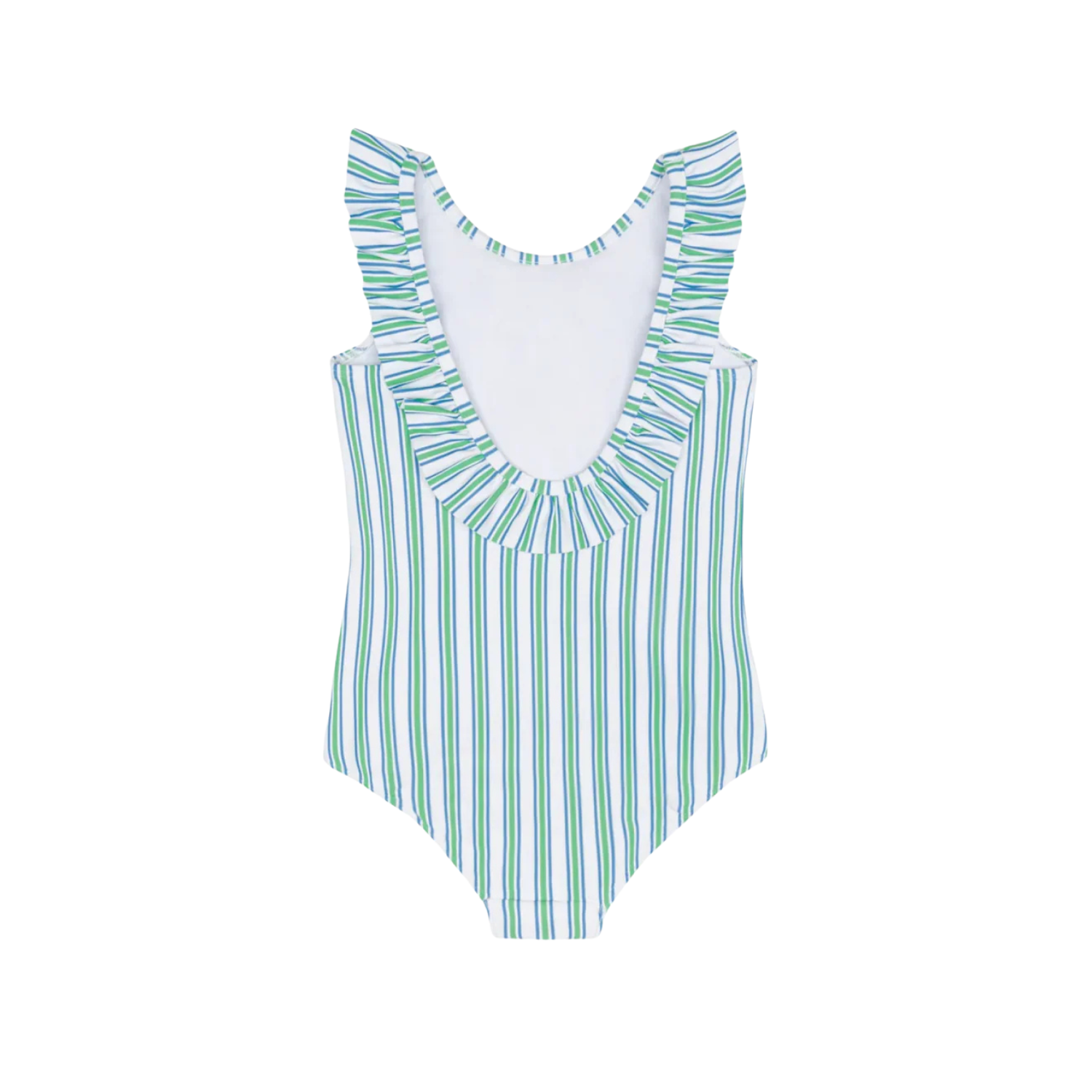 Ruffle Collar One Piece | Tamarin Stripe