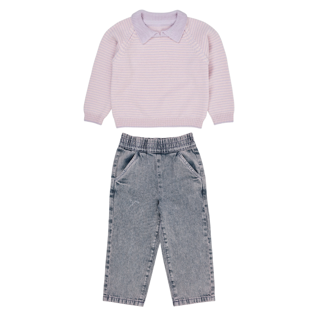 Denim Lavender Dyed Set